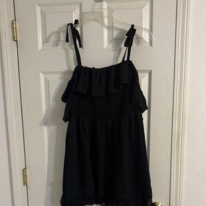 Torrid Black Mini Ruffle Jacket